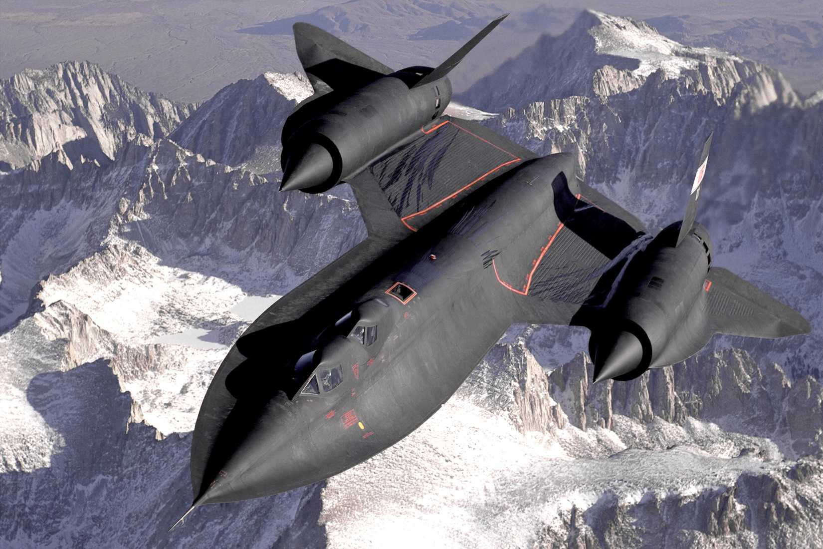 Lockheed SR-71B Blackbird In Flight
