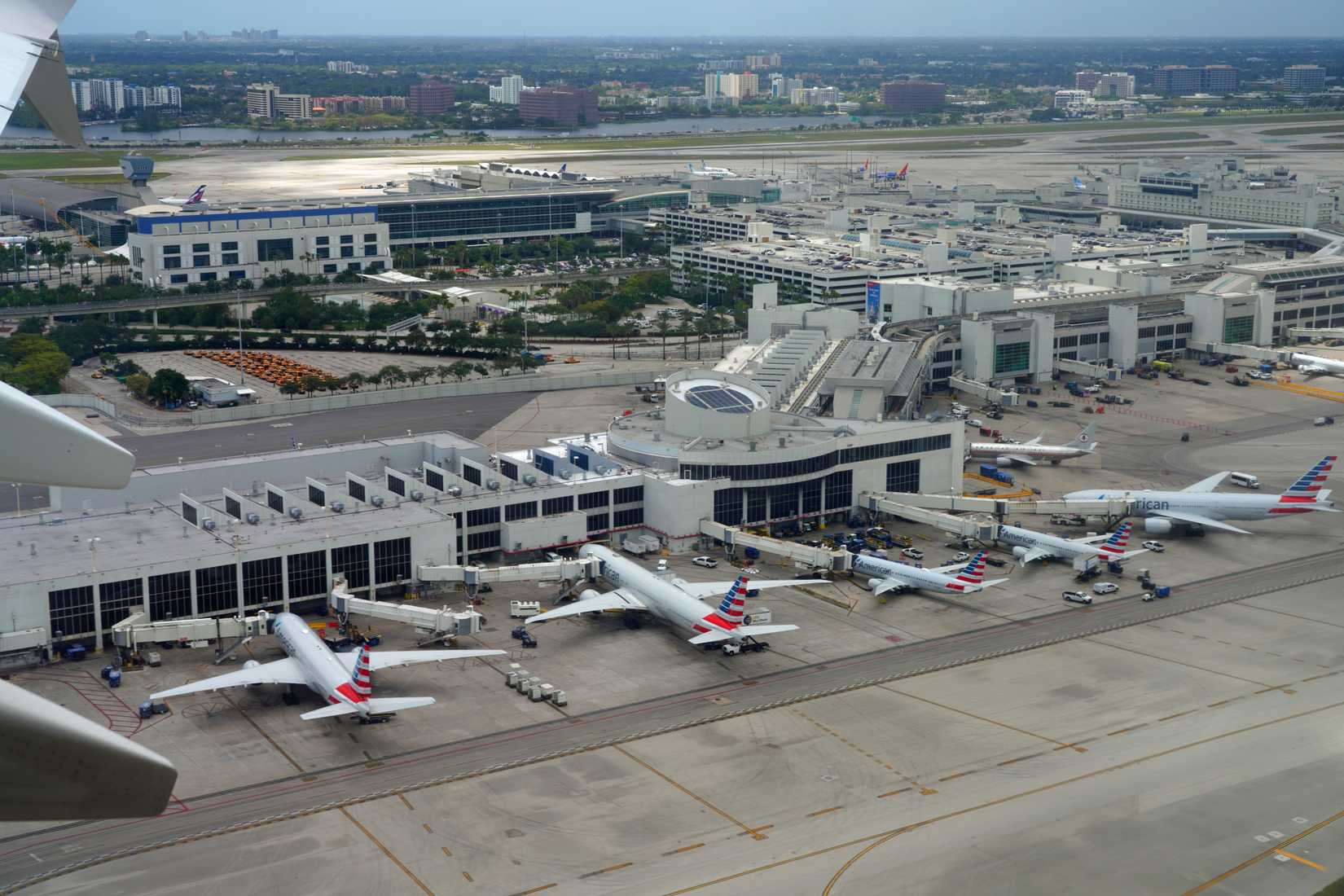 Miami International airport aerial view