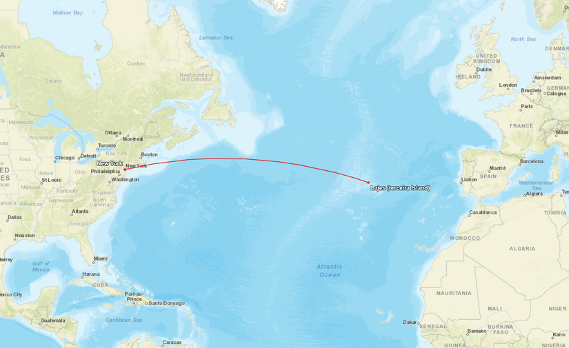 Newark Lajes Route Map
