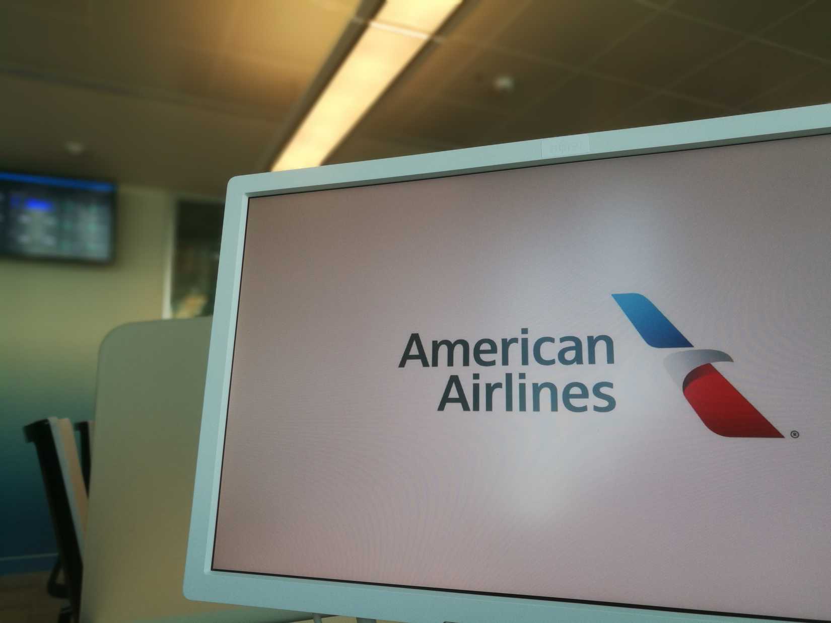 American Airlines Logo on a PC Monitor 