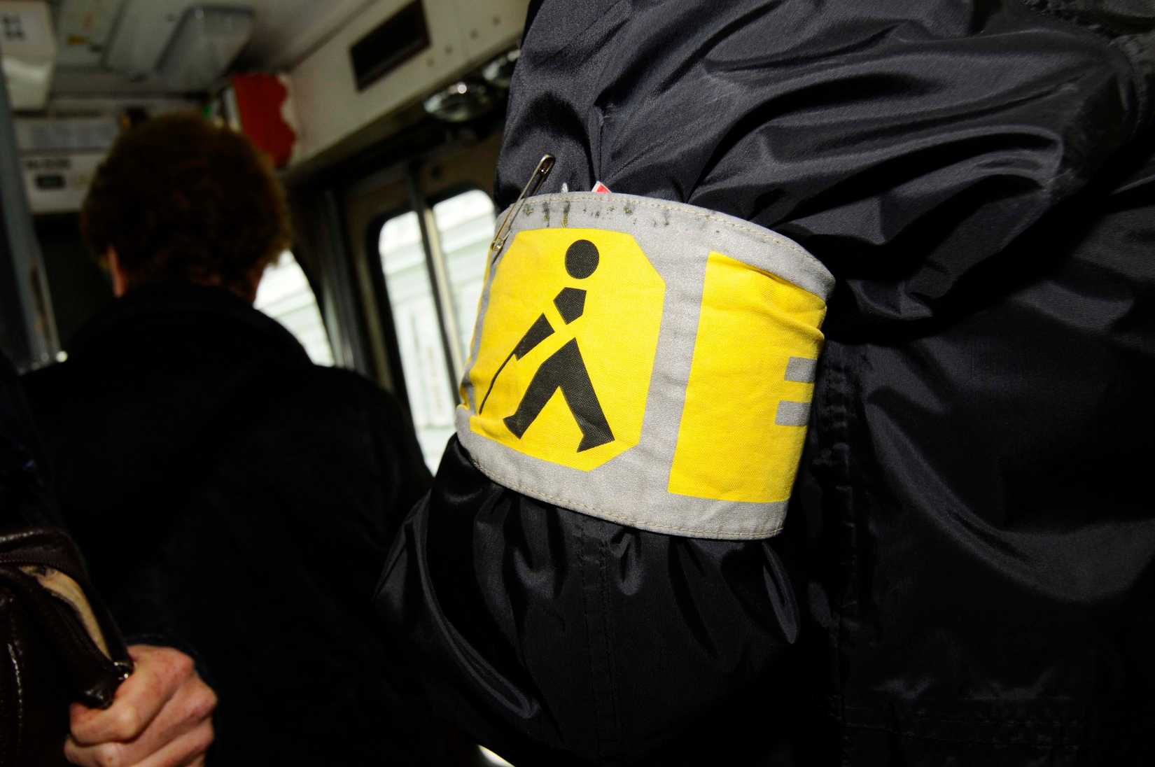 person with blind loop on arm