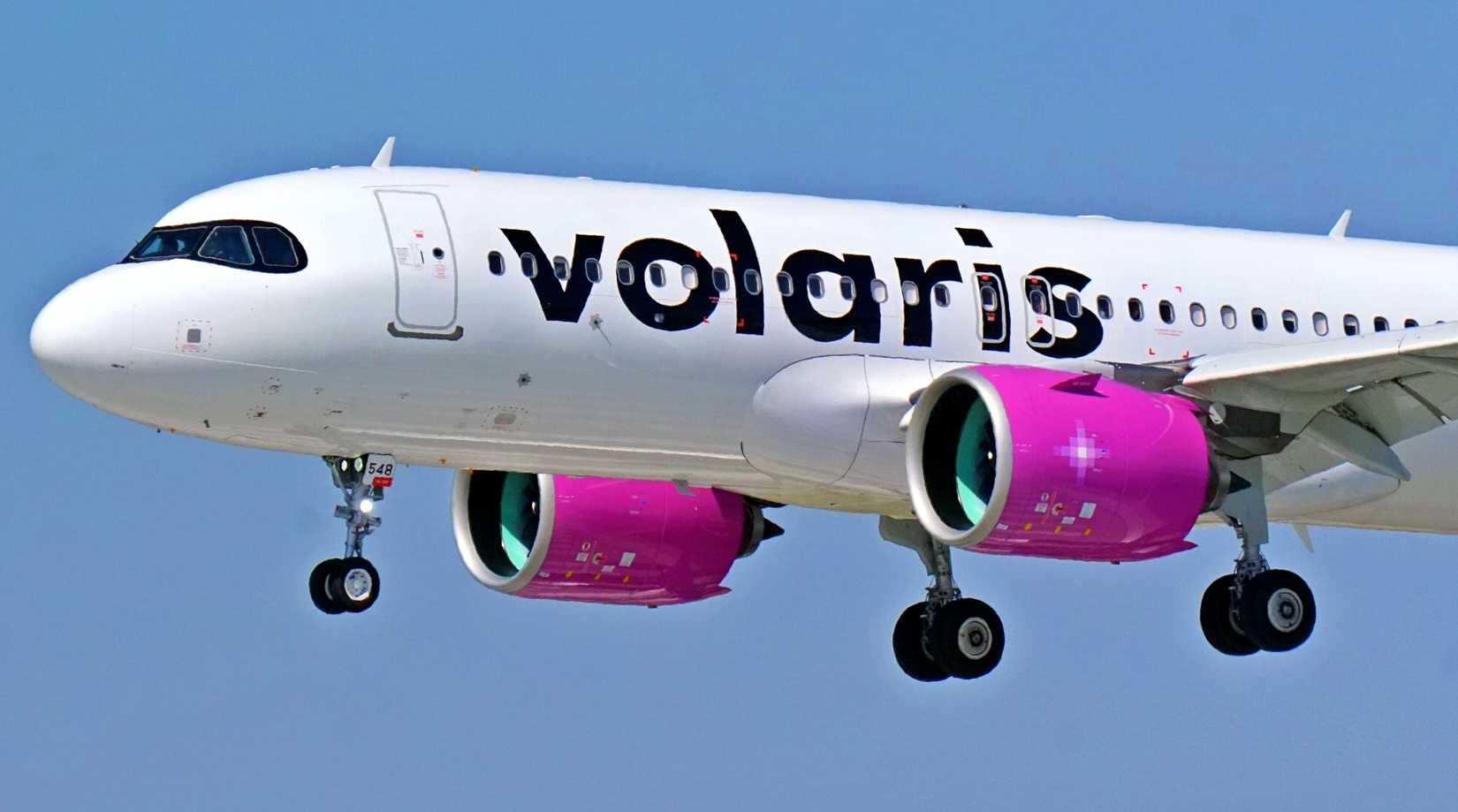 Close up of Volaris Airbus A320neo aircraft 