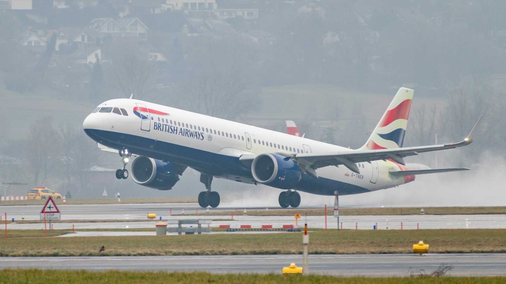 BA A321neo Wet Landing