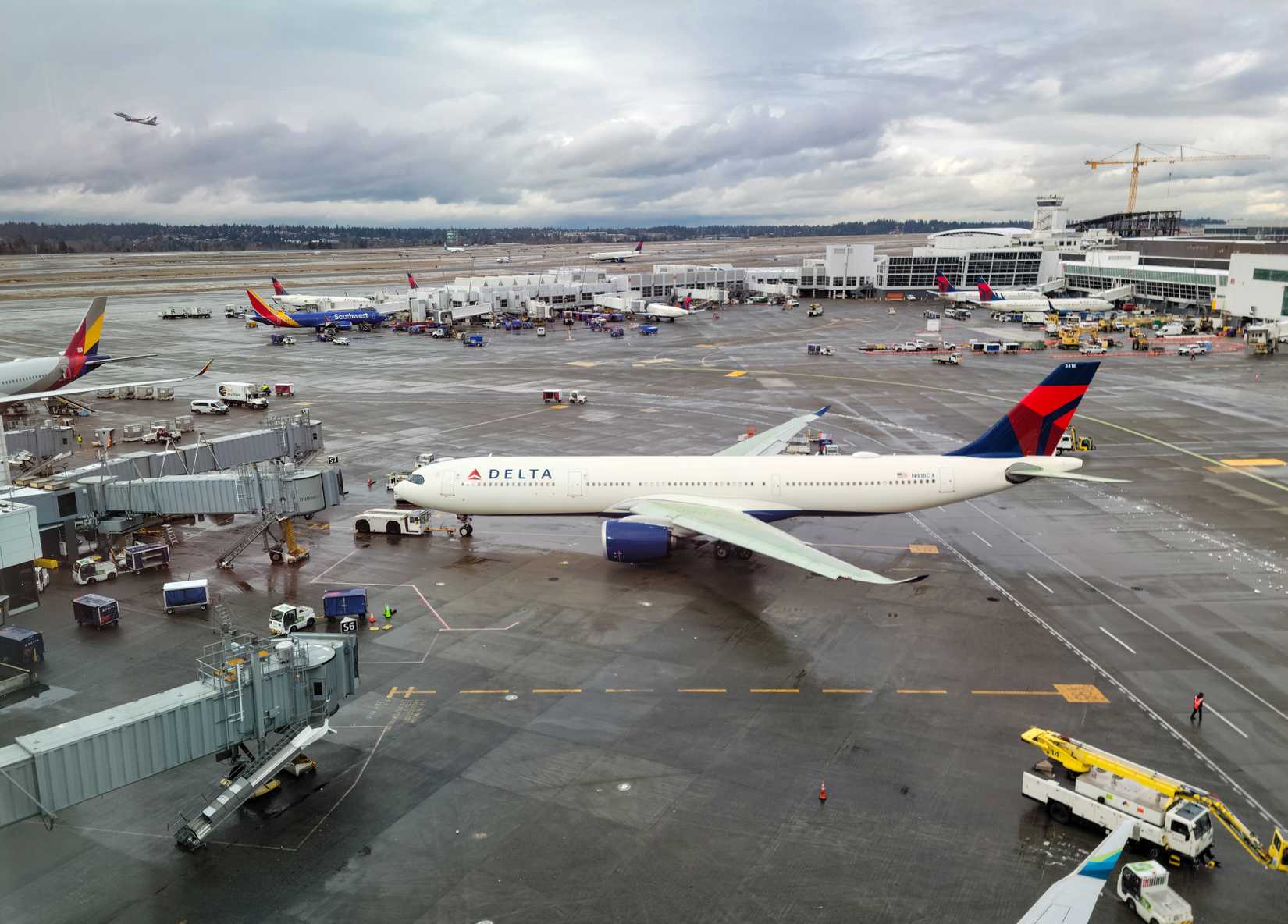 Delta Air Lines Airbus A330-900neo in Seattle.