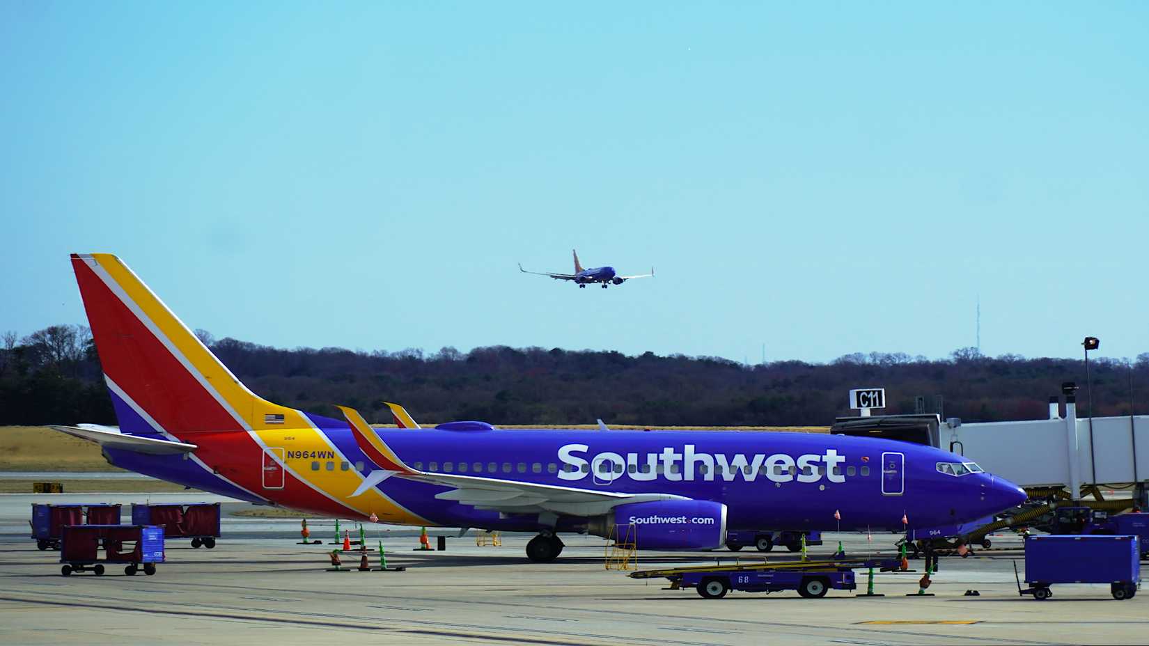 Southwest 737 Parked