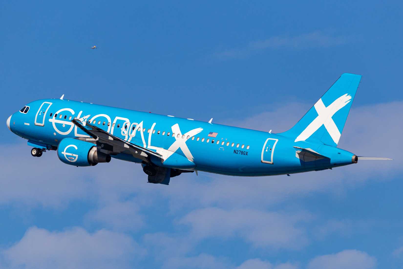 GlobalX Airbus A320-200 Climbing