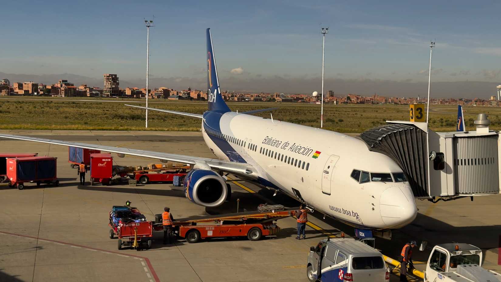 Boliviana de Aviacion Airplane at El Alto International Airport in La Paz