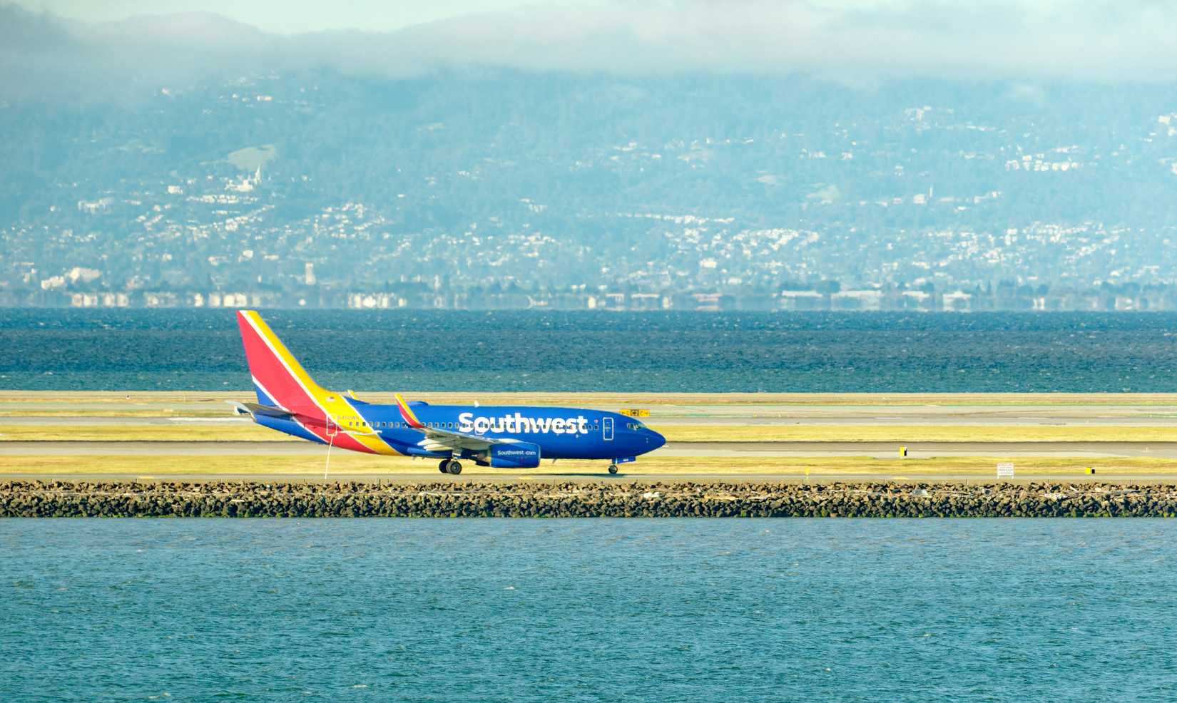 Southwest Airlines plane Los Angeles runway