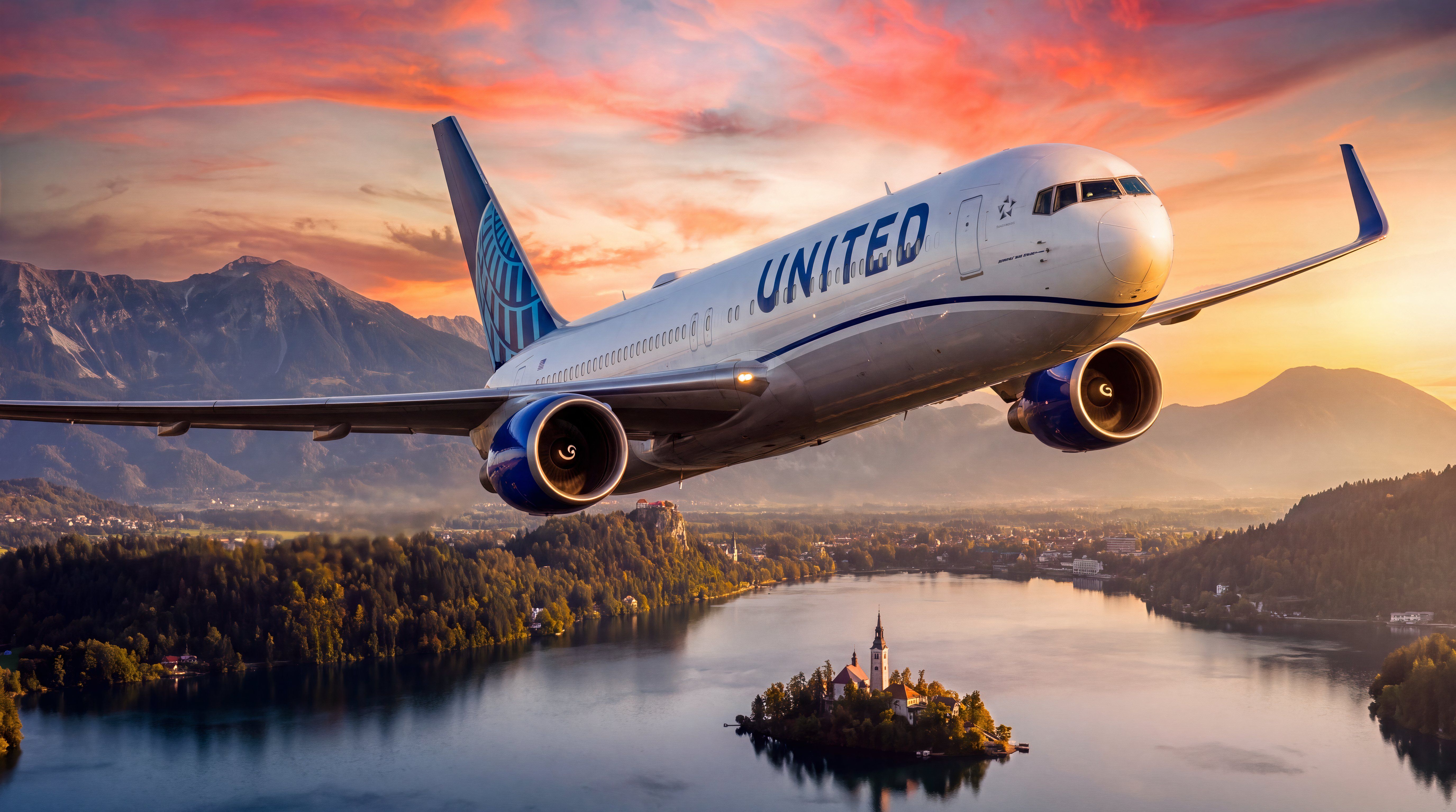 United Airlines Boeing 767-400ER mock up