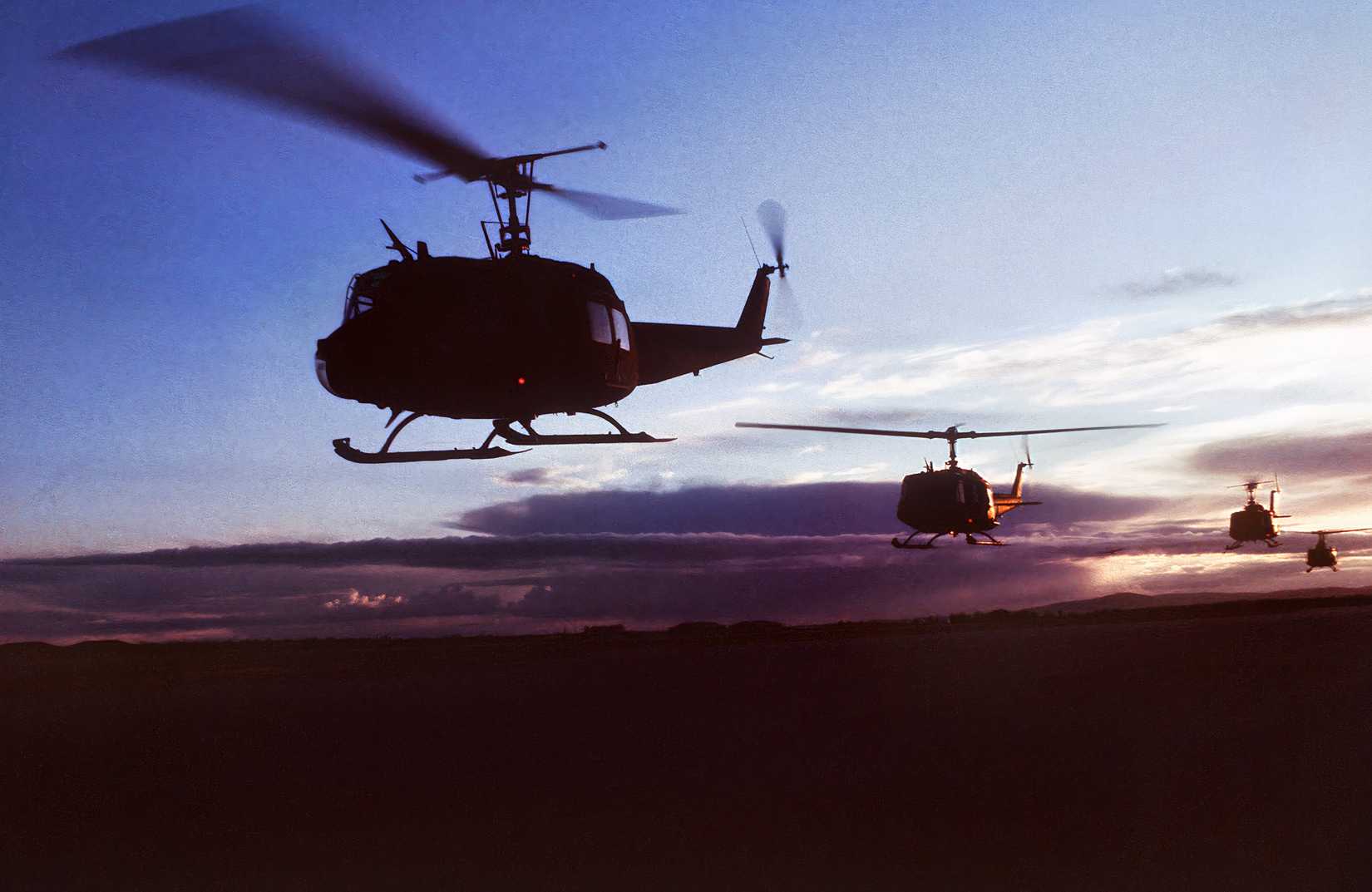 USAF UH-1Hs take part in exercises with the Yukon Command.