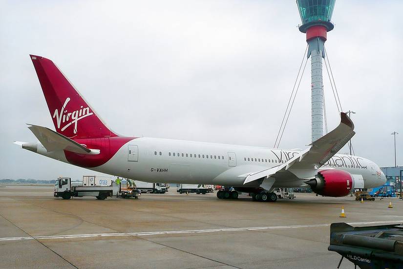 Virgin Atlantic Boeing 787-9 on the ground