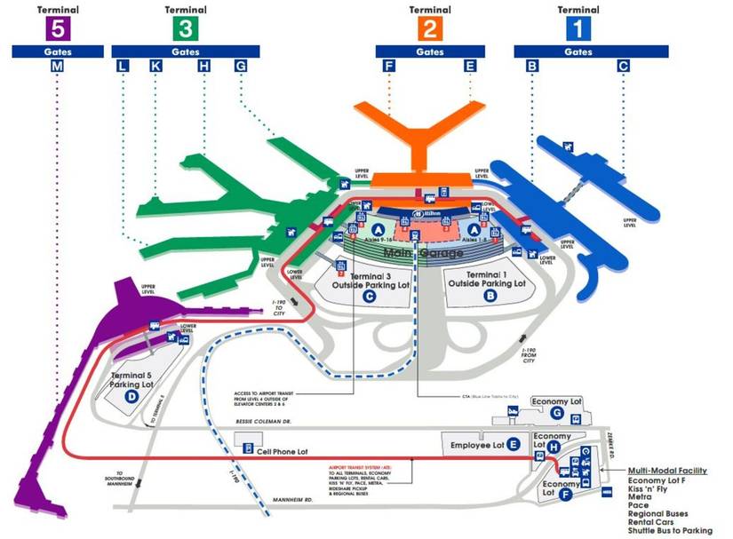 Chicago O'Hare Terminal Map