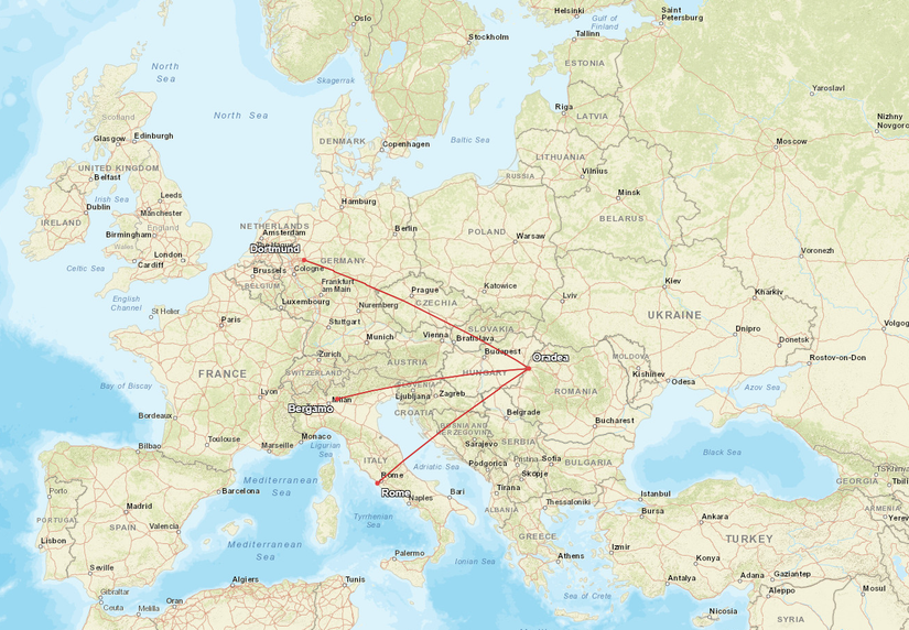 Wizz Air New Oradea Routes Map
