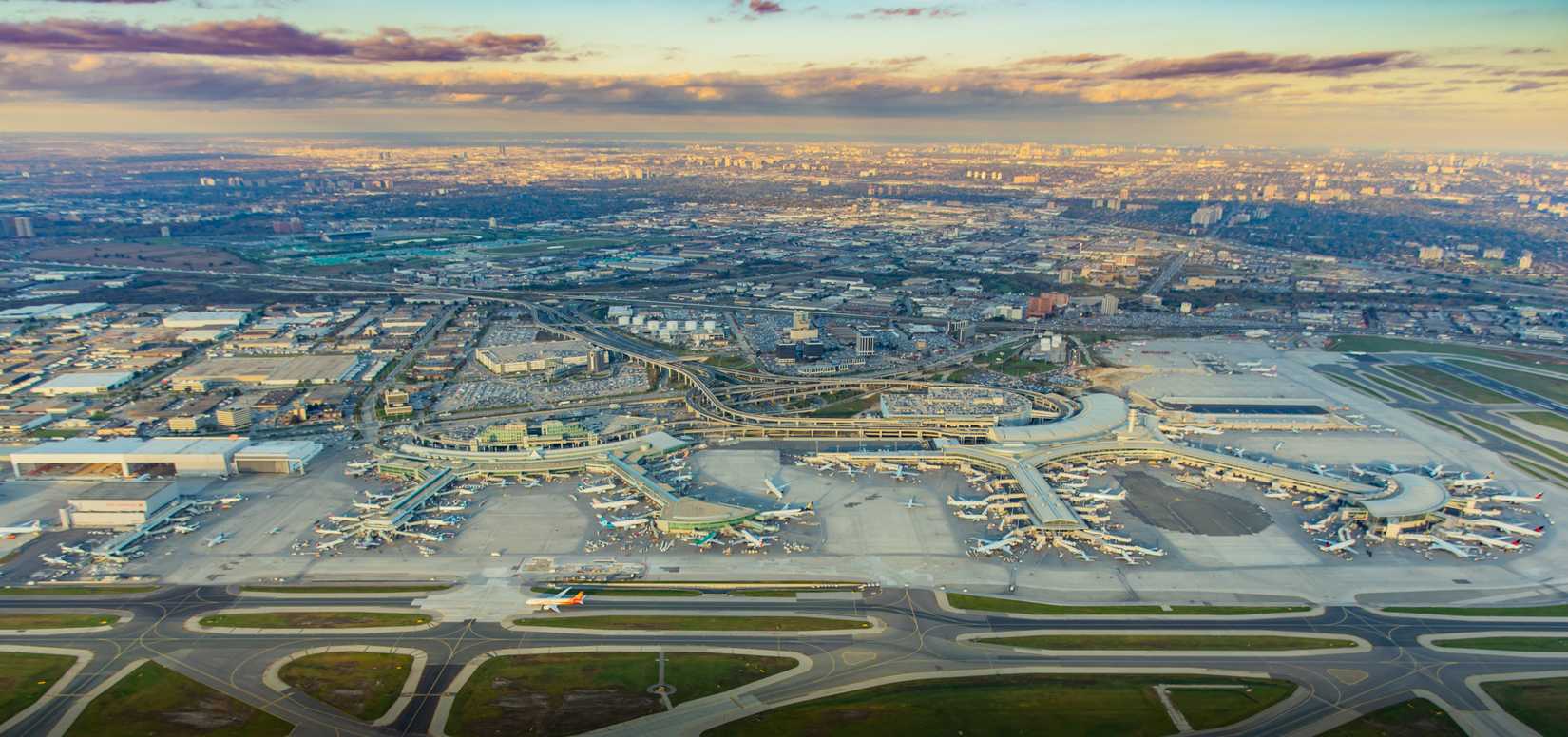 Aerial view of Toronto Pearson Airport