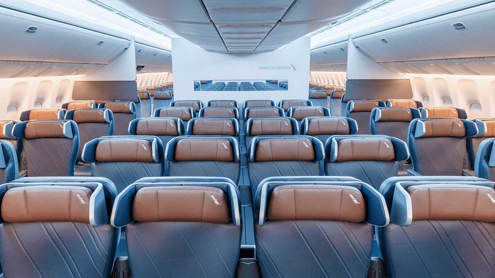 American Airlines Boeing 777-300ER Premium Economy Cabin