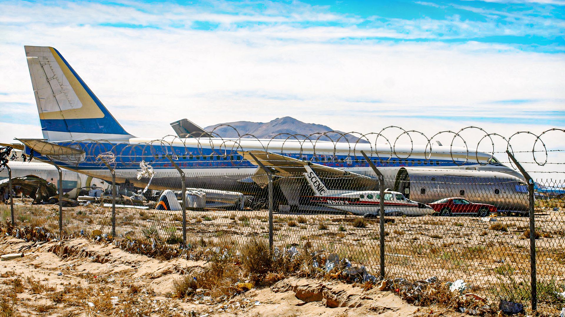 Convair 880 and 990 jetliners remain stored at Mojave Air & Space Port