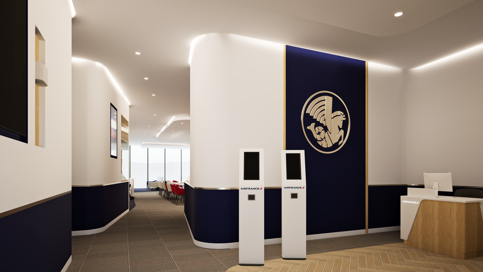 The entrance to the FRA Terminal 3 lounge