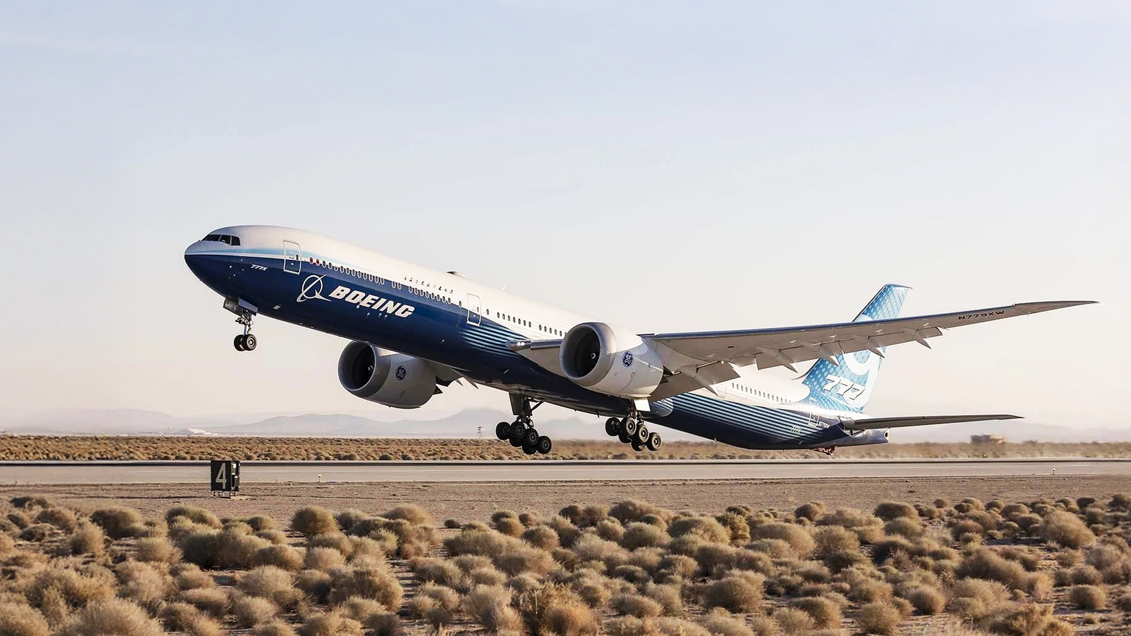 Boeing 777X takeoff