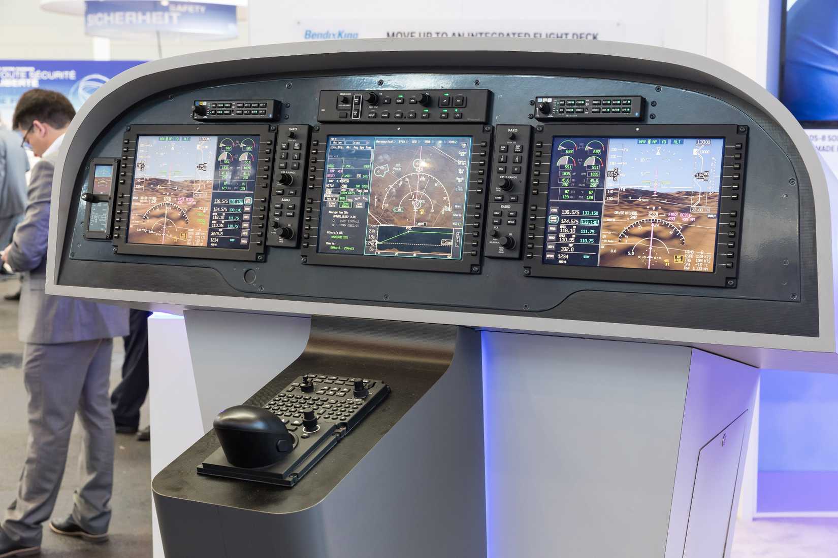 A glass cockpit produced by Honeywell