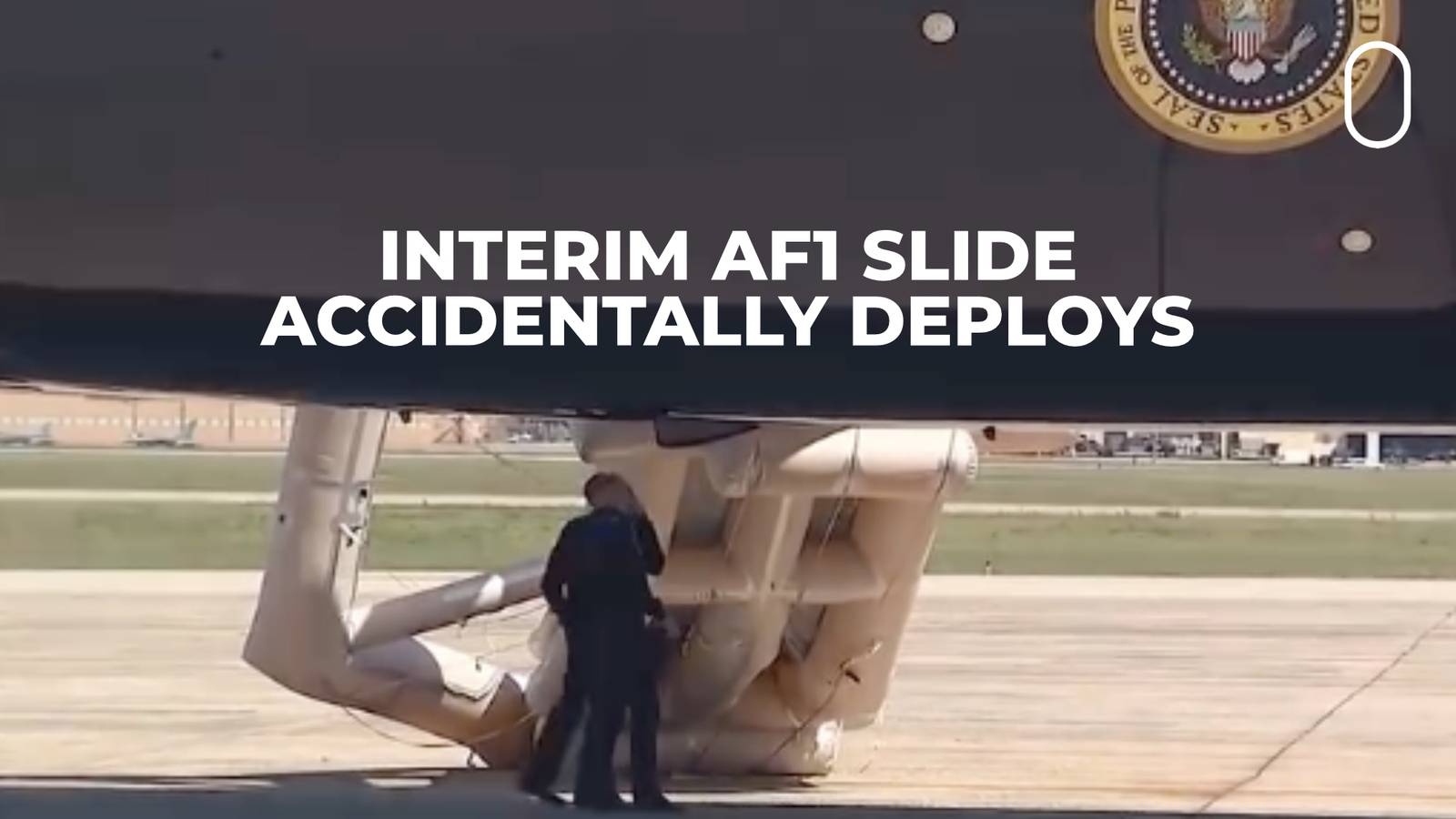 Emergency Inflatable Slide Unfolds Just Before Trump Boards Former Qatari Air Force One Emergency Inflatable Slide Unfolds Just Before Trump Boards Former Qatari Air Force One