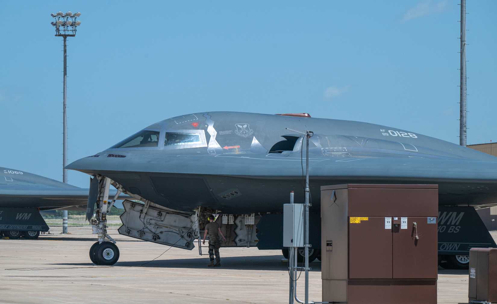 Air Force B-2 Spirit is recovered after supporting Operation MIDNIGHT HAMMER at Whiteman Air Force Base, Missouri, June 2025.