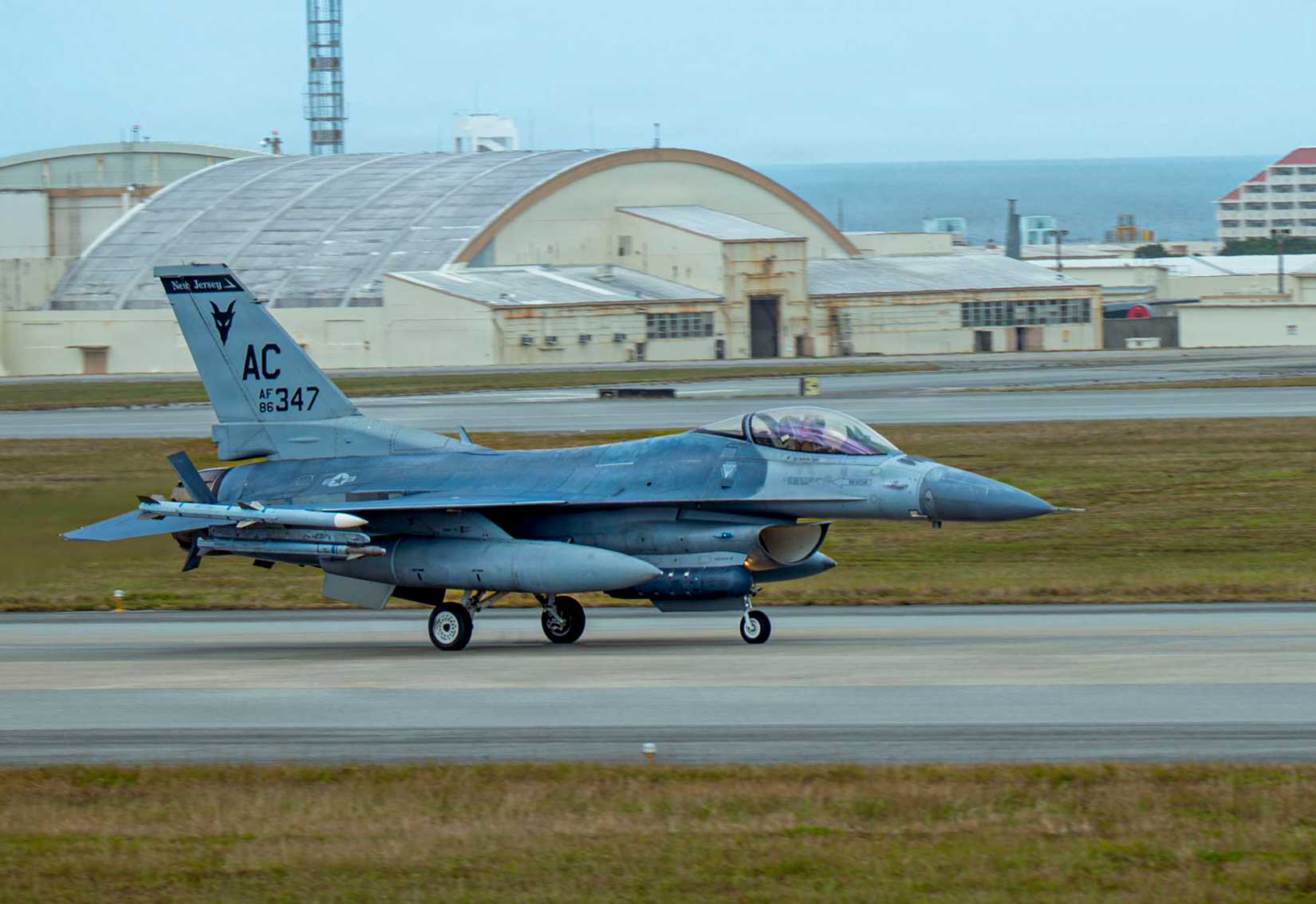 Air Force F-16C Fighting Falcon assigned to the 119th Expeditionary Fighter Squadron, deployed to Kadena Air Base