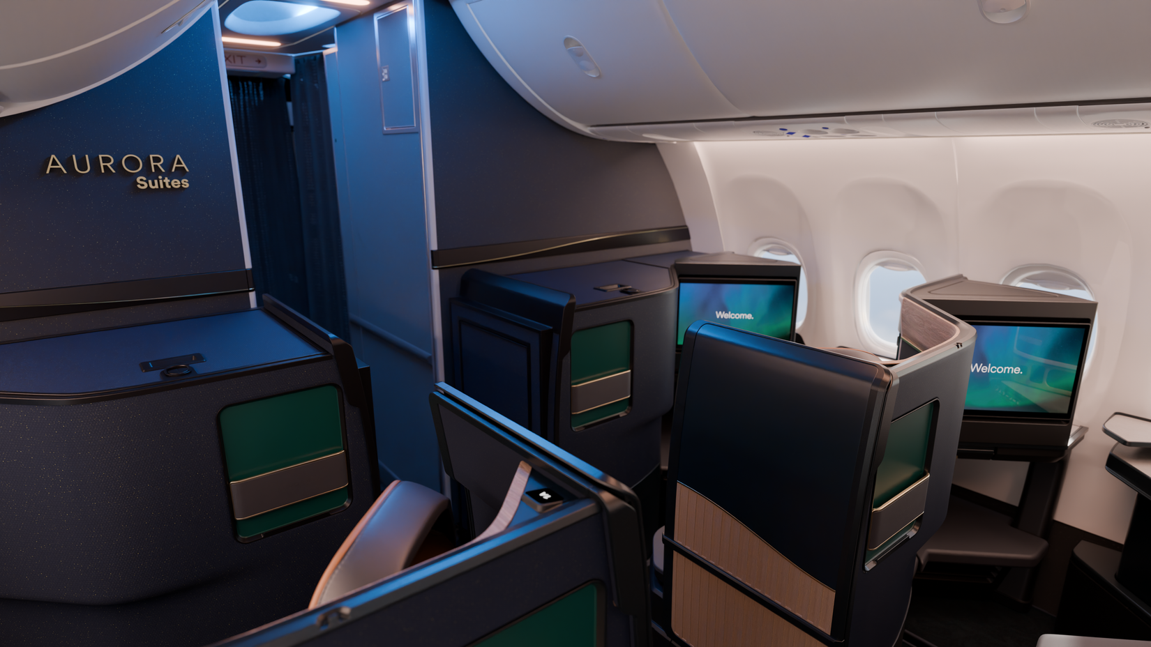 Alaska Boeing 737-10 MAX with Aurora Suites rendering