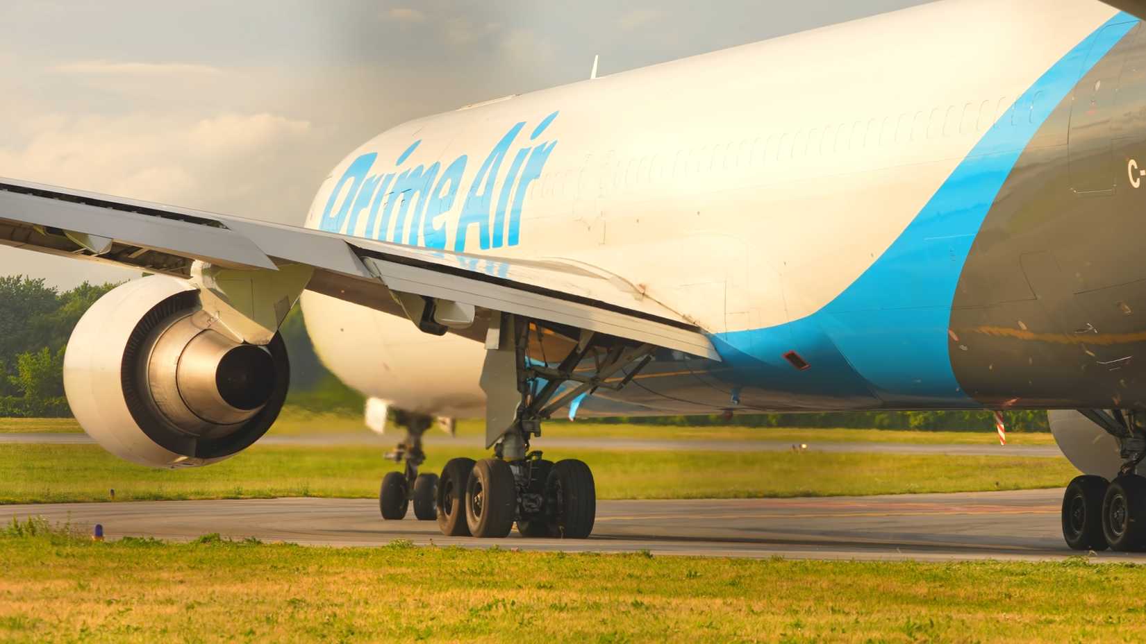 Amazon Air 767-300F rear view Golden Shrimp