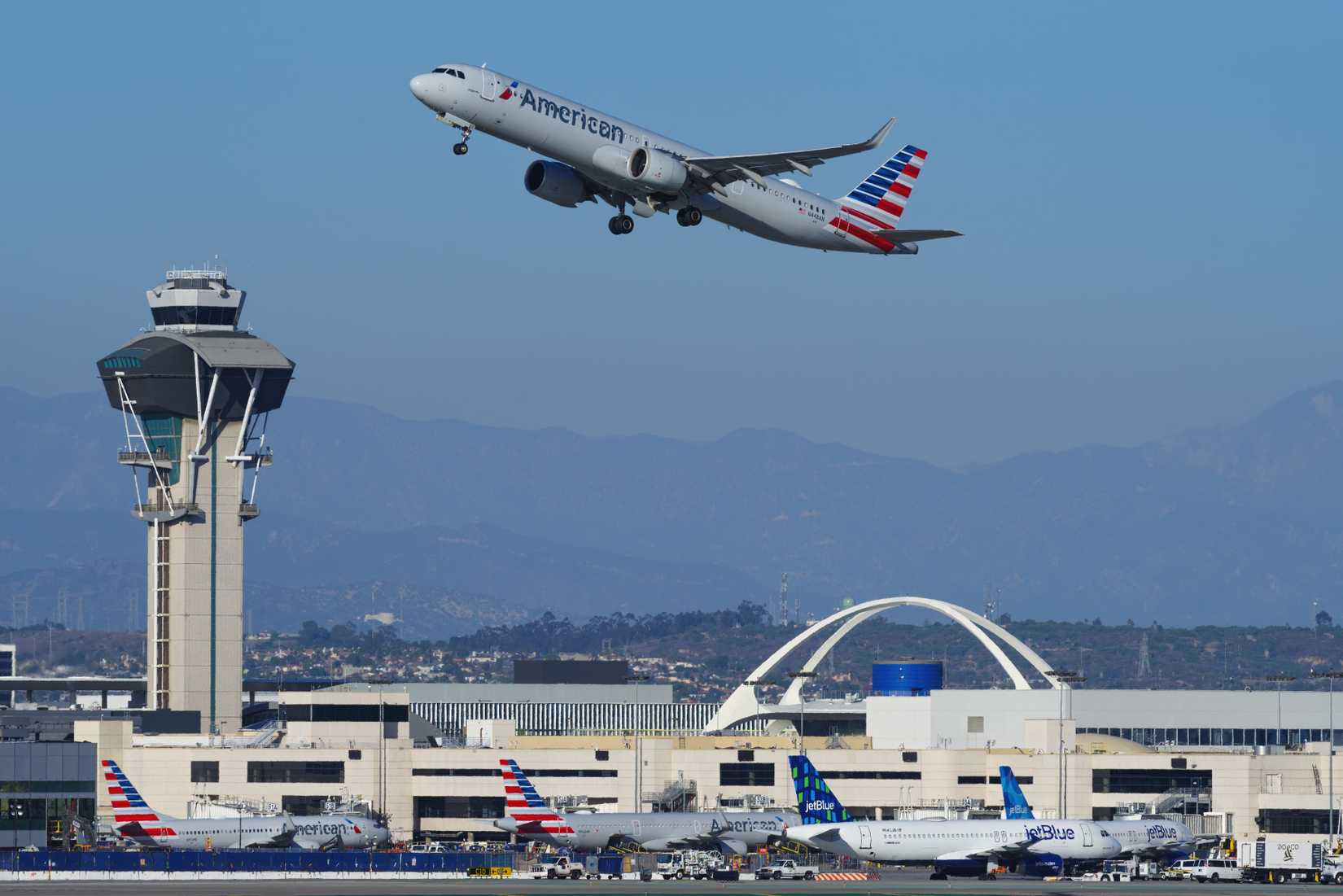American Airlines departing Los Angeles Angel DiBilio