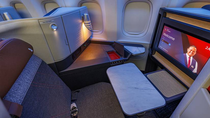 American Airlines Flagship Suite business class seat.