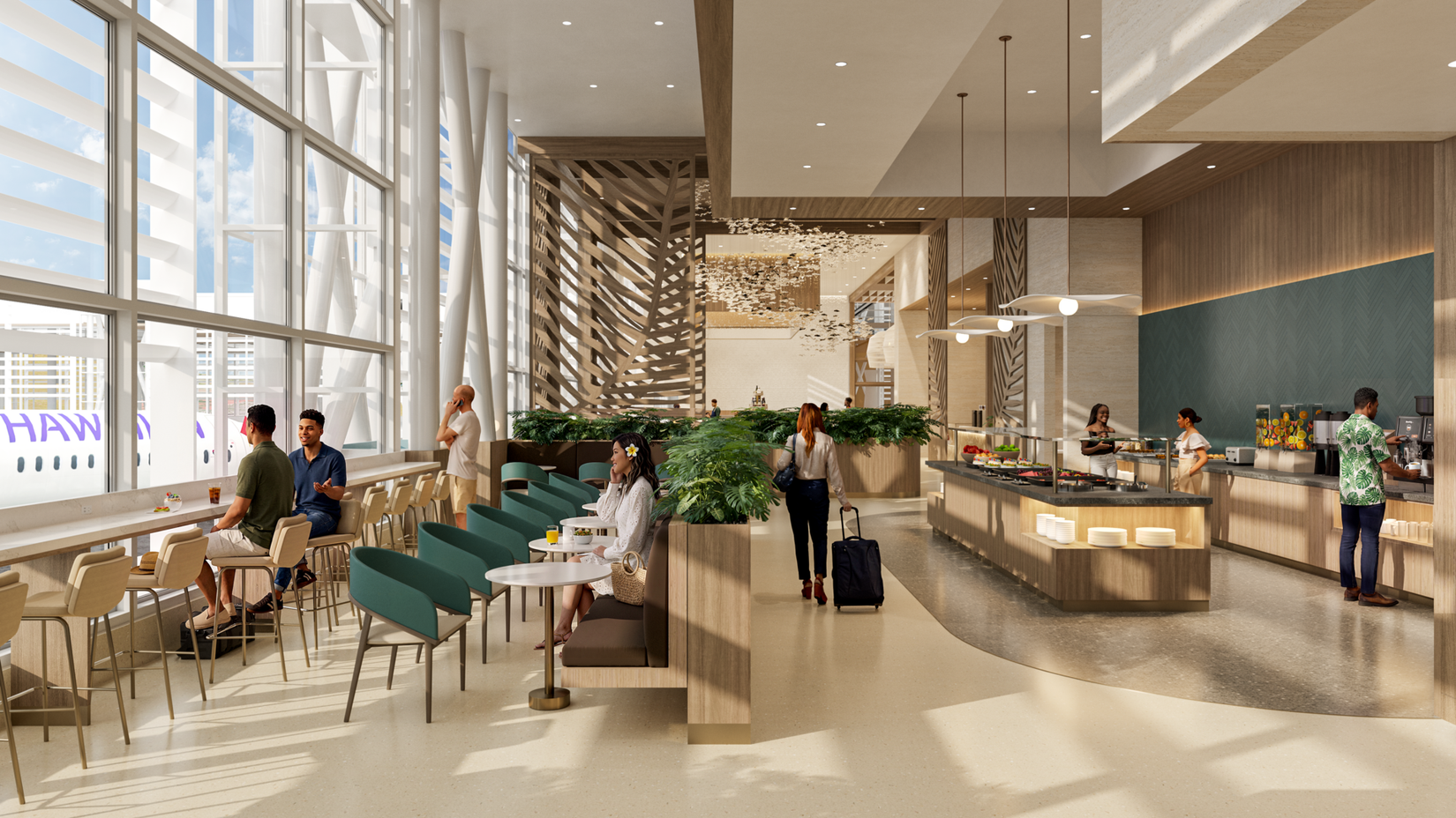Hawaiian Airlines new lounge at Honolulu