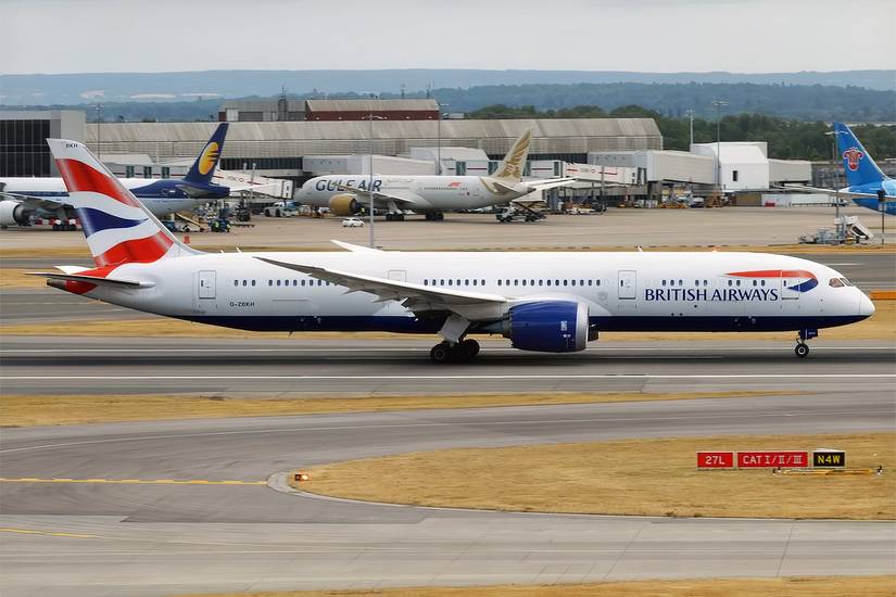 British Airways 787-9 at Heathrow