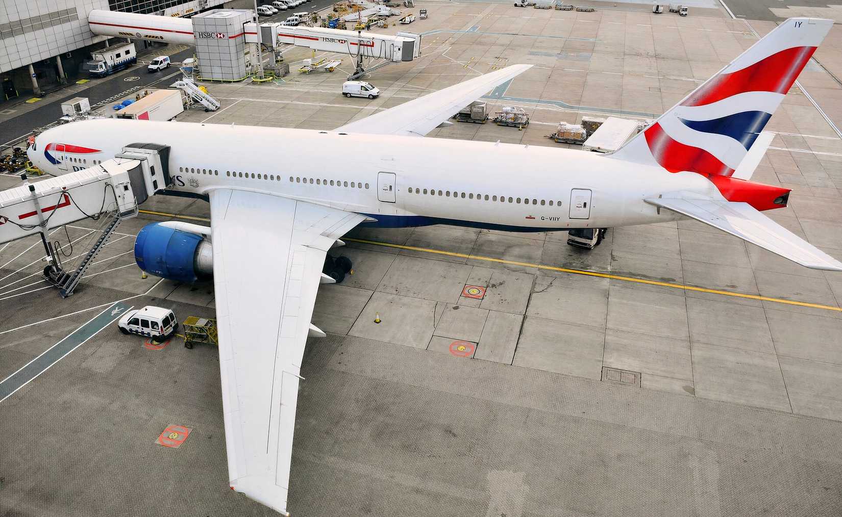 British Airways Boeing 777-200ER parked at Gatwick