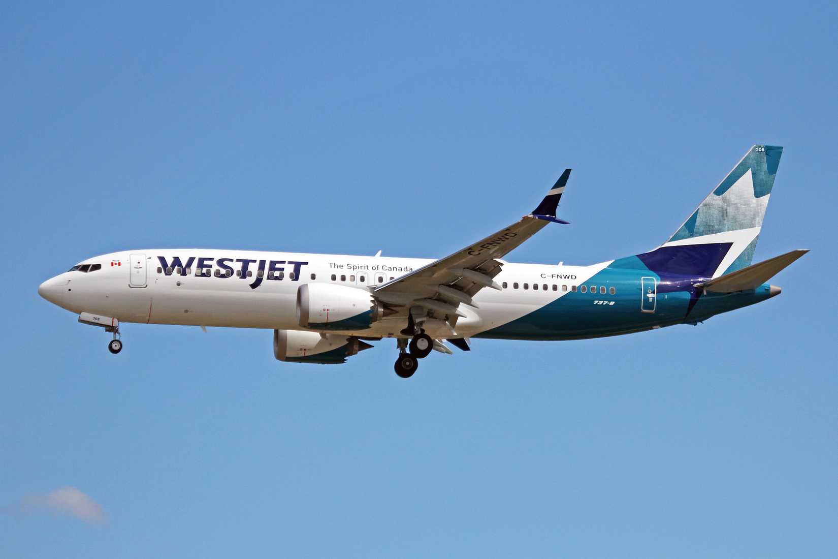 Boeing 737 MAX 8 WestJet