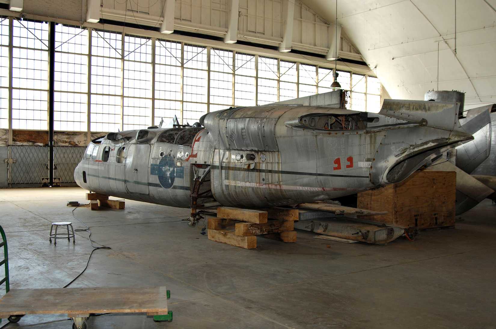 Curtiss-Wright X-19 in the restoration hangar at the National Museum of the U.S. Air Force