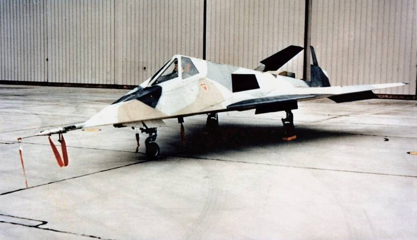 US Air Force photo to the DARPA / Lockheed Martin Have Blue prototype