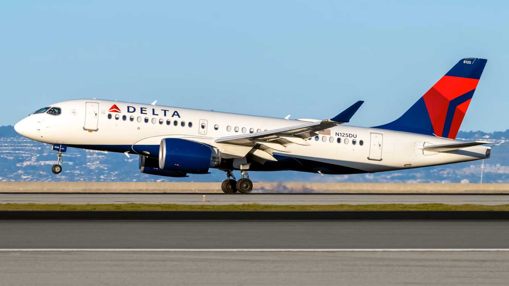 Delta Air Lines Airbus A220-100 landing