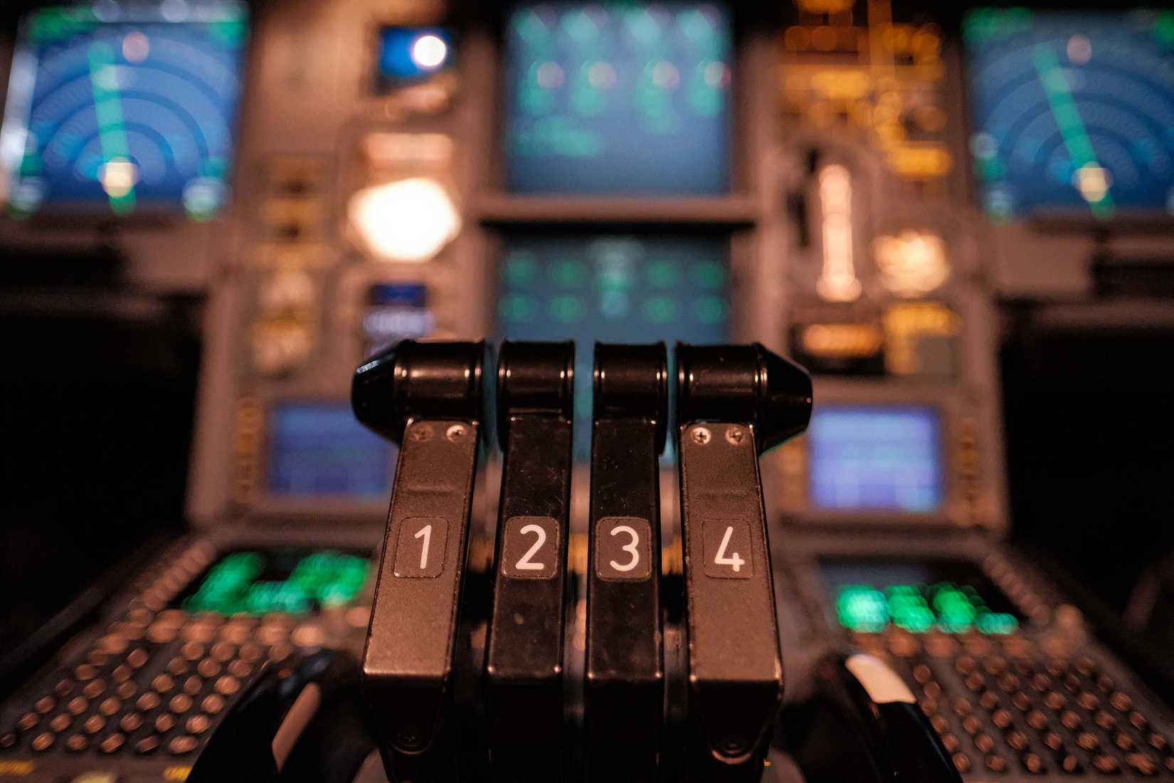 A340 Cockpit Closeup