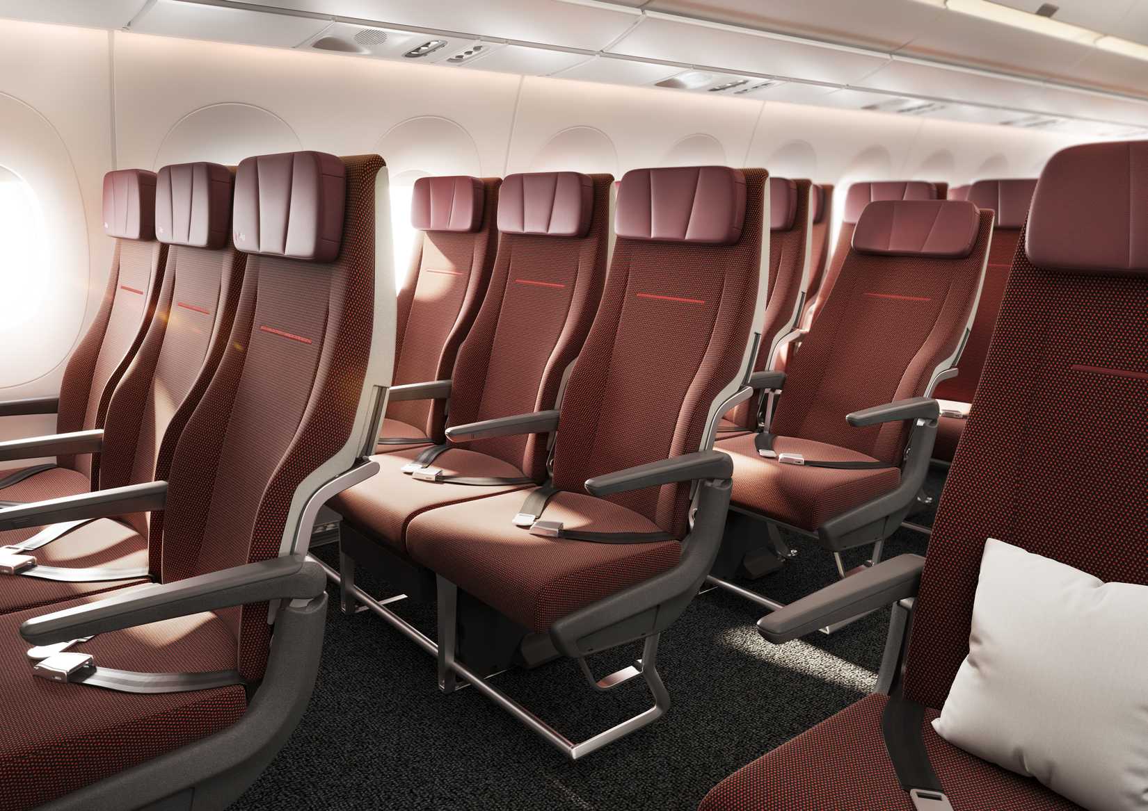 Qantas A350 Economy Rendering