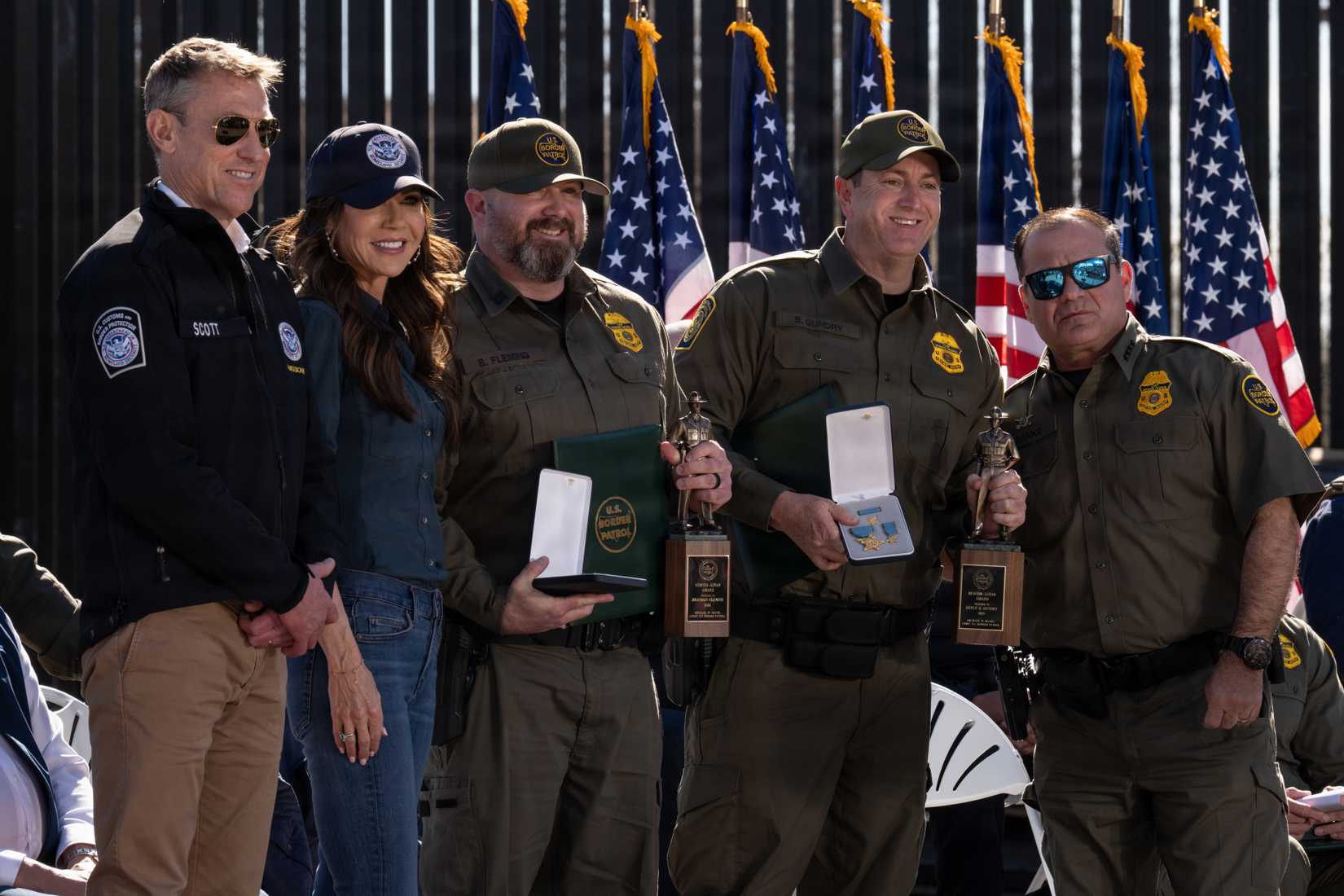 epartment of Homeland Security Secretary Kristi Noem and U.S. Immigration and Customs Enforcement Acting Director Todd Lyons pose for a photo in Nogales, Arizona, Feb. 4, 2026.