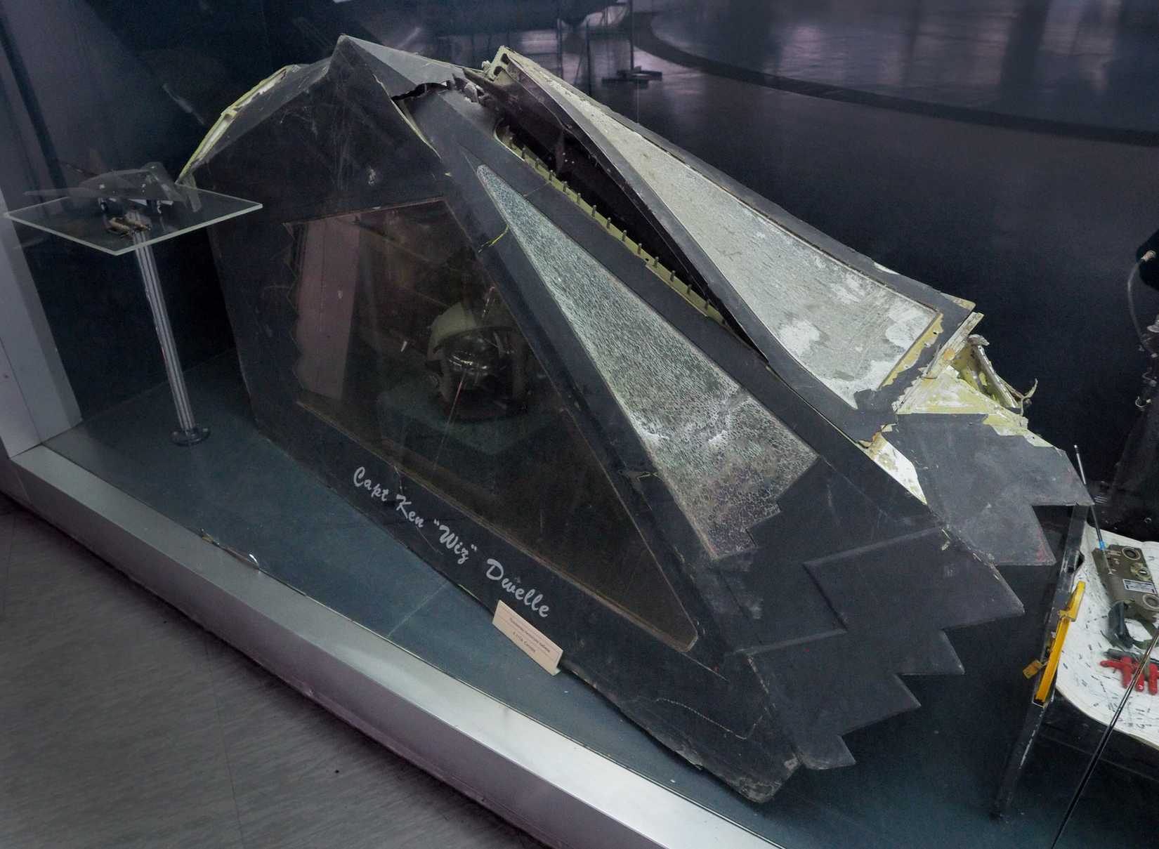 F-117 canopy, shot down over Serbia in 1999 (Museum of Aviation, Belgrade, Serbia)