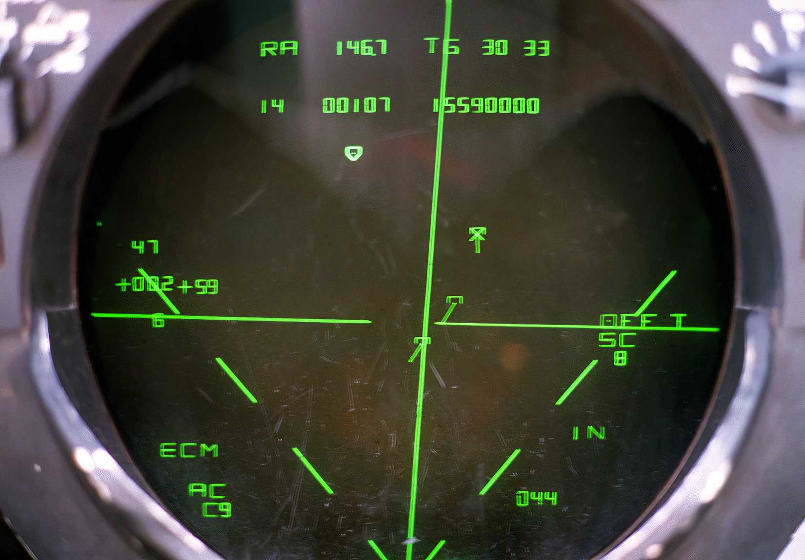 A photo displaying the F-14s fire control radar for example. 