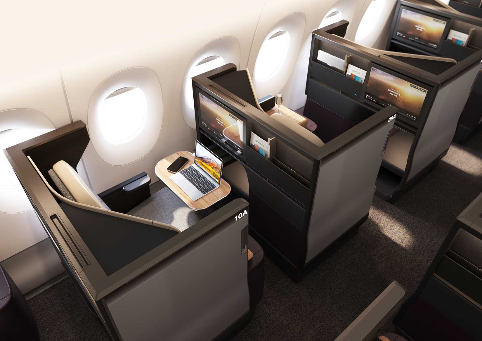 Qantas A350 Business Class Rendering