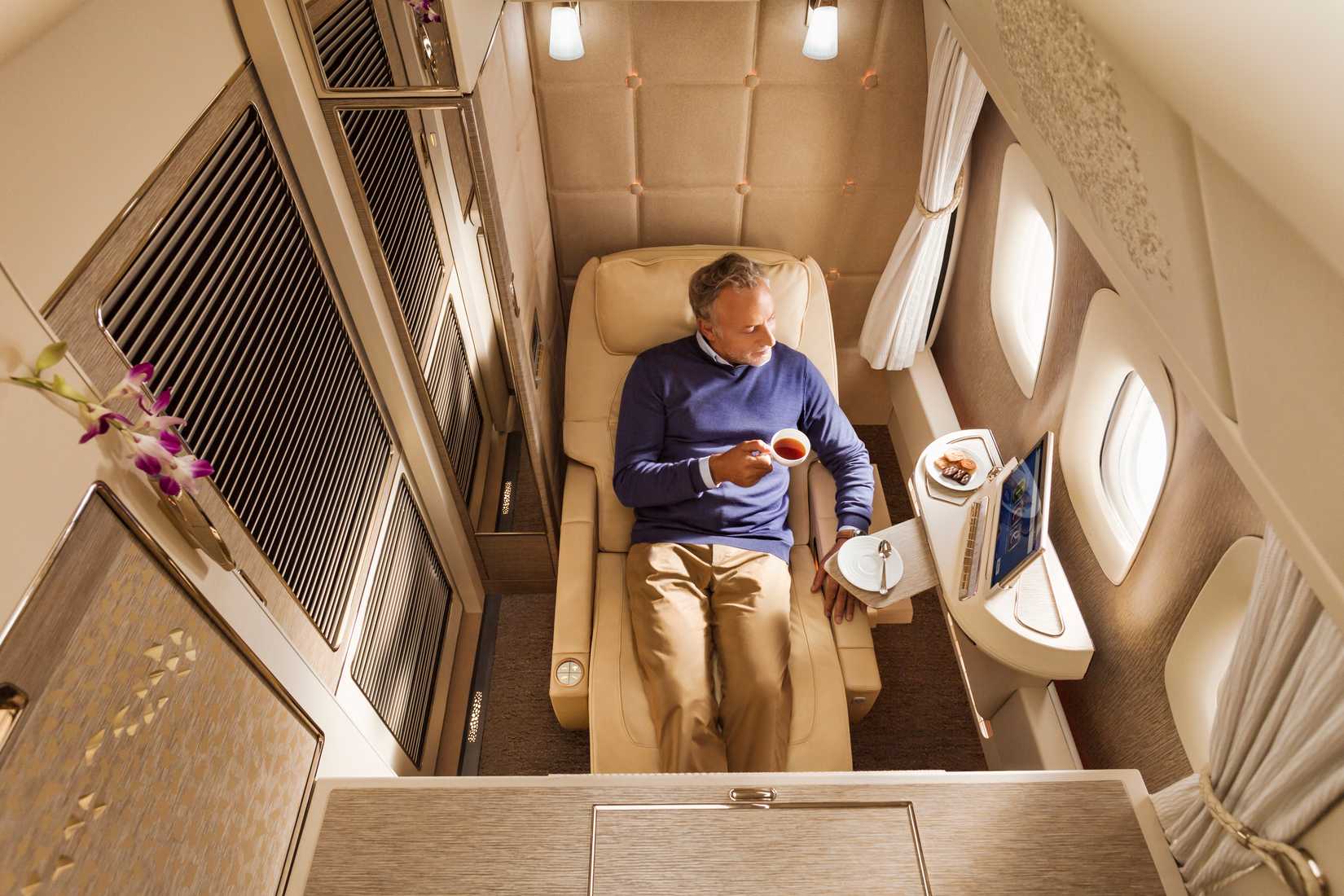 Emirates Boeing 777-300ER first class "Gamer Changer" suite 