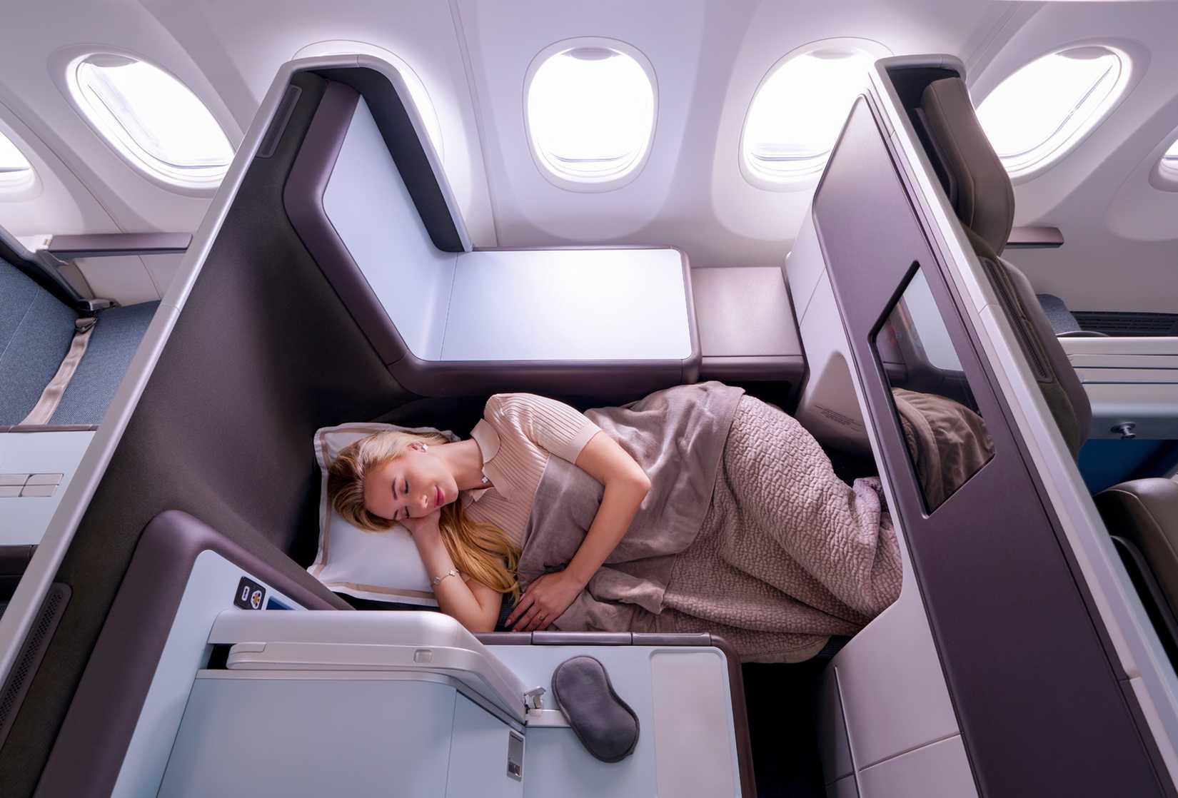 Lie-flat business class aboard flydubai