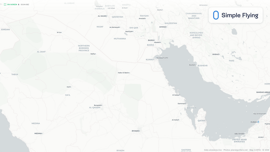 FZ1073 Flight Map