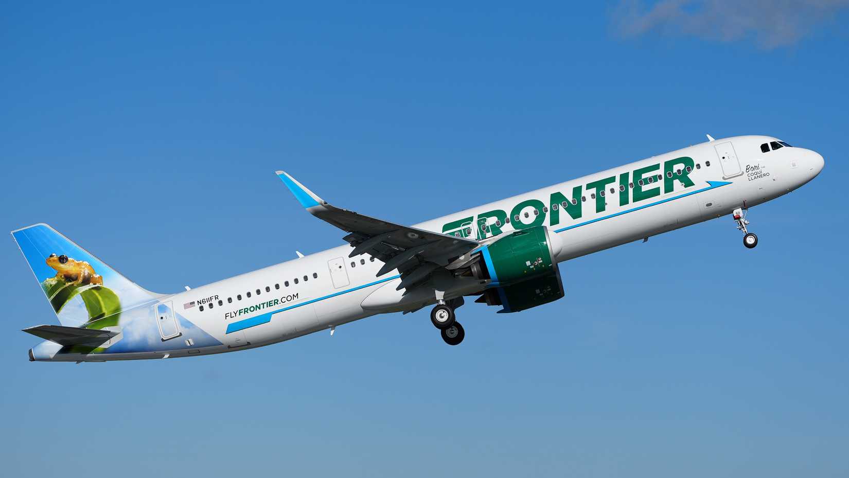 A Frontier Airlines A321neo in Hamburg