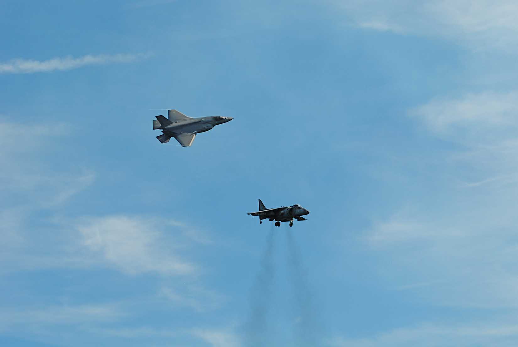Italian Navy Boeing AV8B Harrier and Lockheed Martin F-35B