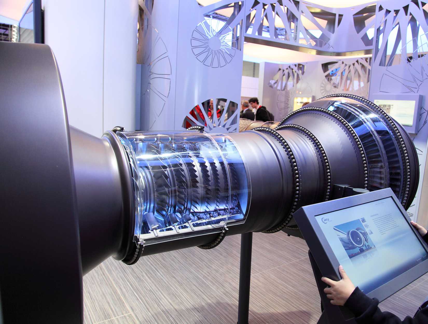 A view inside a geared turbofan