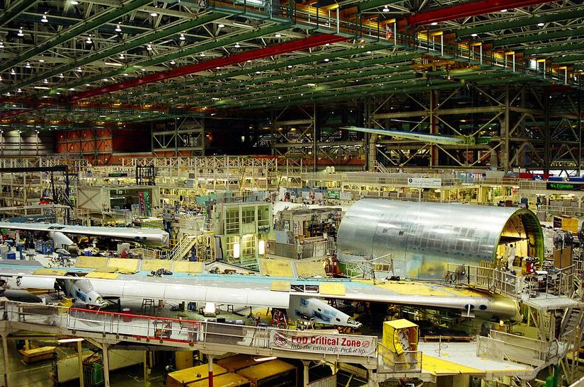 Interior of Boeing Factory, Seattle